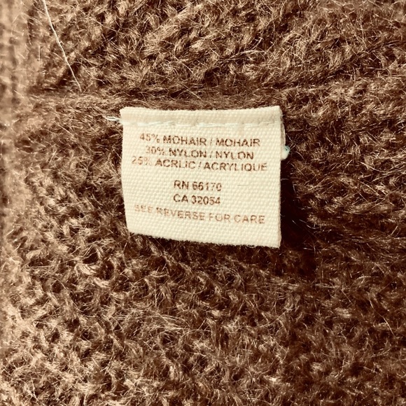Free People Cozy Brown Mohair Cardigan L - Picture 5 of 6